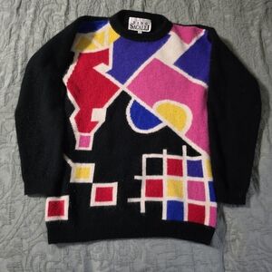 Vintage Nino Sacalli Geometric Sweater Size Small 50%‎ Wool